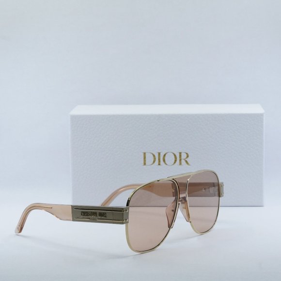 FINAL PRICE NEW DIOR DIORSIGNATURE A3U 10Y GOLD PINK SUNGLASSES - Picture 5 of 12